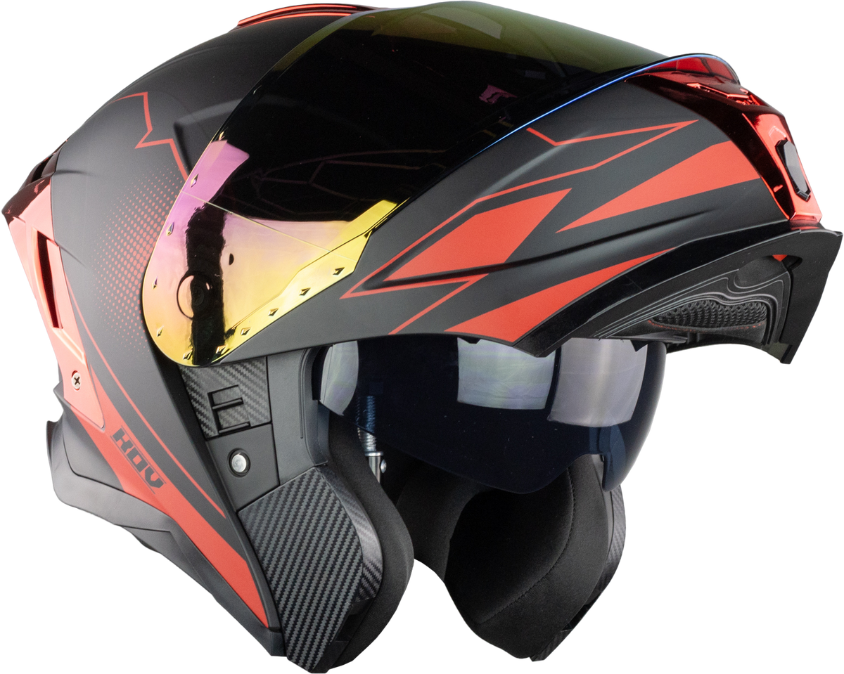 CASCO APOLO ACTIVE NEGRO-ROJO Cascos KOV + de motociclista