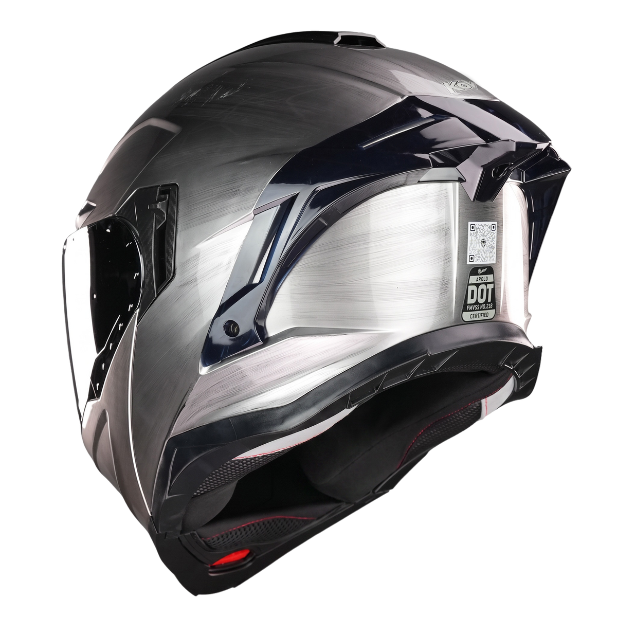 CASCO APOLO GRIS OXID Cascos KOV + de motociclista