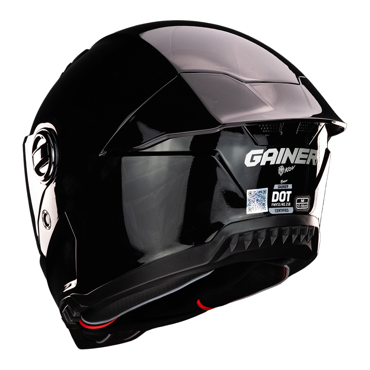 CASCO GAINER NEGRO Cascos KOV + de motociclista