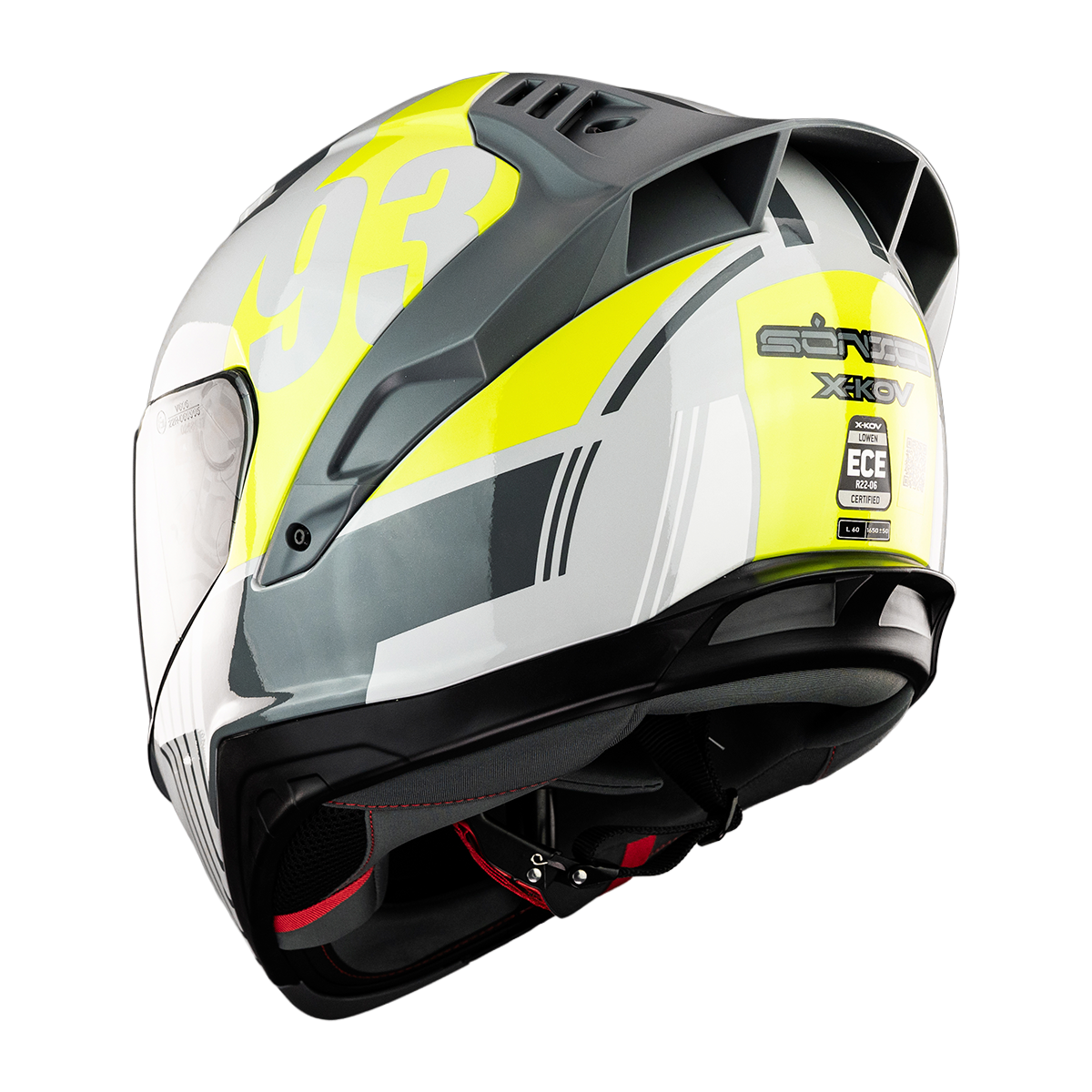 CASCO LOWEN SONICO GRIS NEON Cascos X-KOV + de motociclista