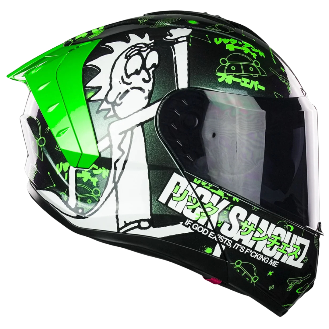RICK Y MORTY CASCO SNOW RICK SANCHEZ NEGRO