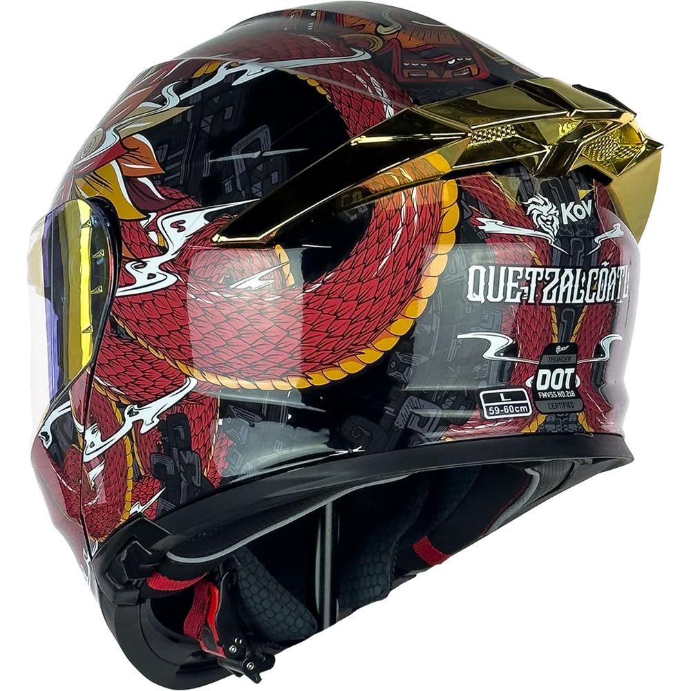 CASCO THUNDER QUETZALCOATL ROJO