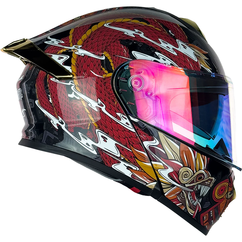 CASCO THUNDER QUETZALCOATL ROJO