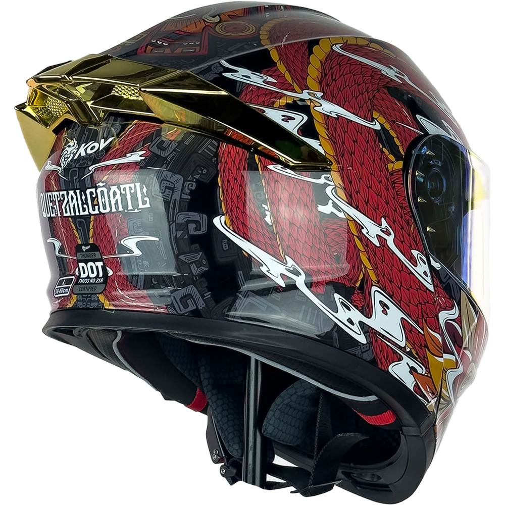 CASCO THUNDER QUETZALCOATL ROJO