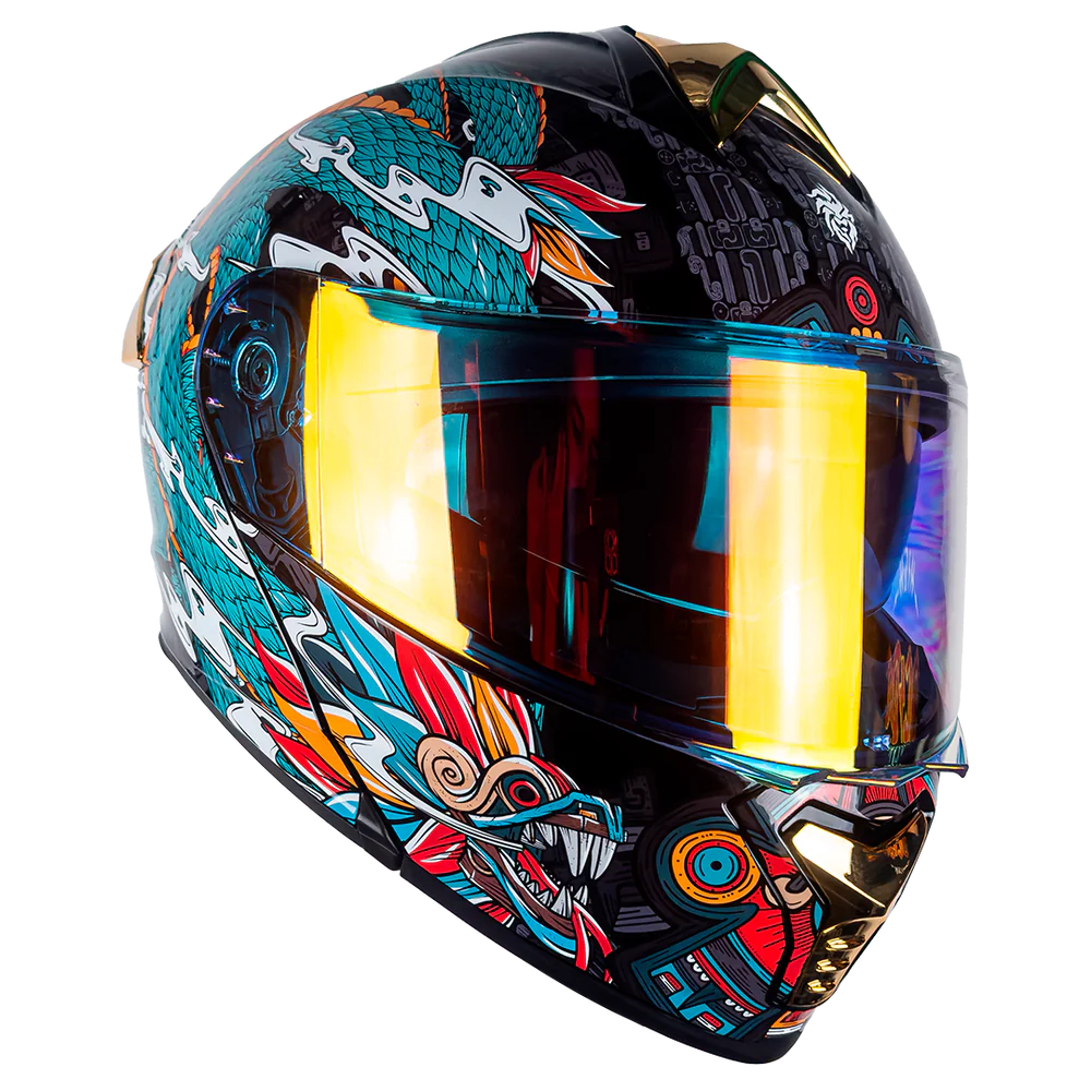 CASCO THUNDER QUETZALCOATL VERDE