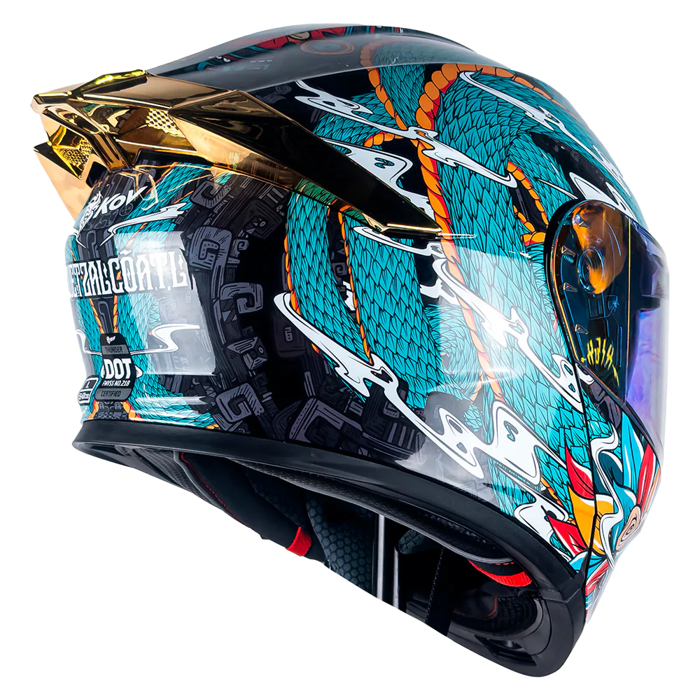 CASCO THUNDER QUETZALCOATL VERDE