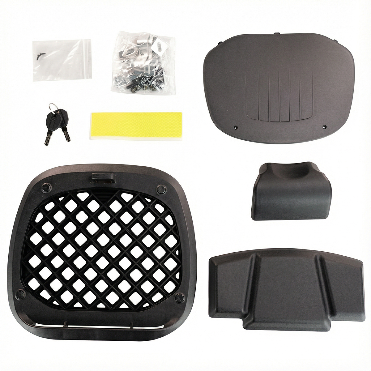 MALETERO TOP CASE BLACK CON RESPALDO 45 L Accesorios KOV + de motociclista