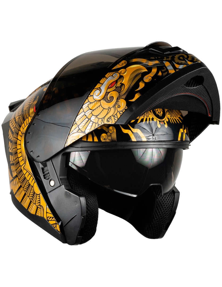 CASCO ZERO KUAUHTLI DORADO Cascos KOV + de motociclista