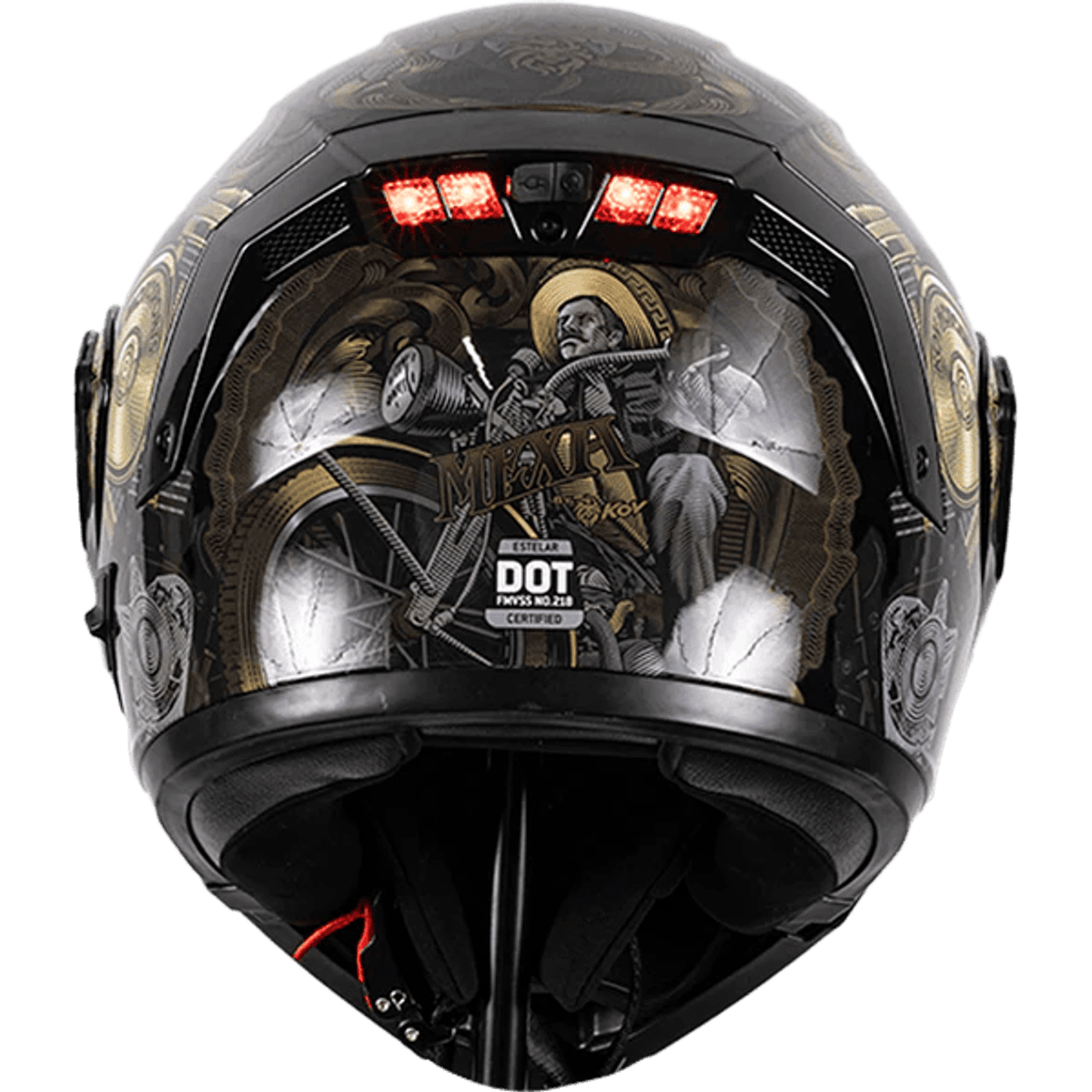 CASCO ABATIBLE ESTELAR MEXA CON LUZ LED
