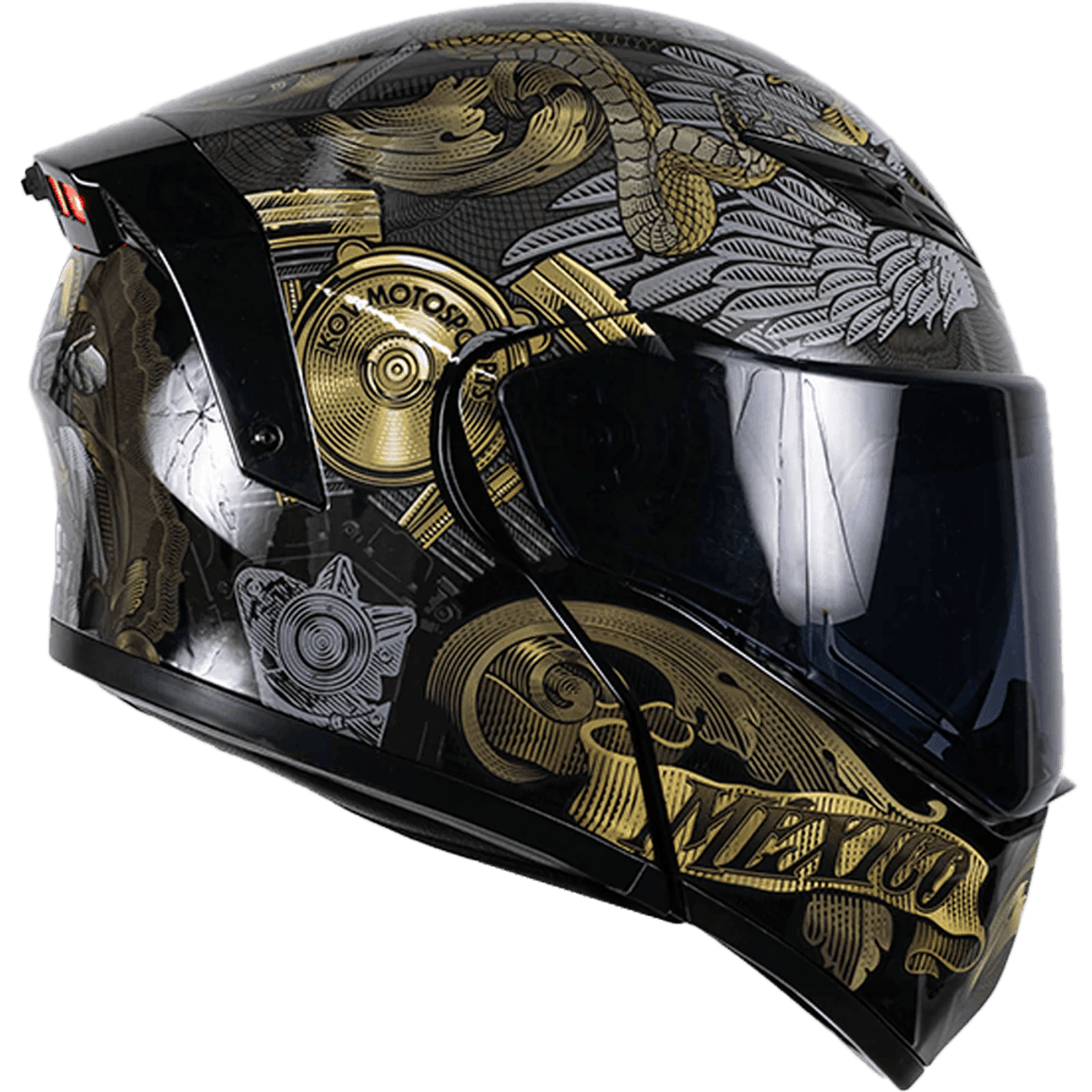 CASCO ABATIBLE ESTELAR MEXA CON LUZ LED