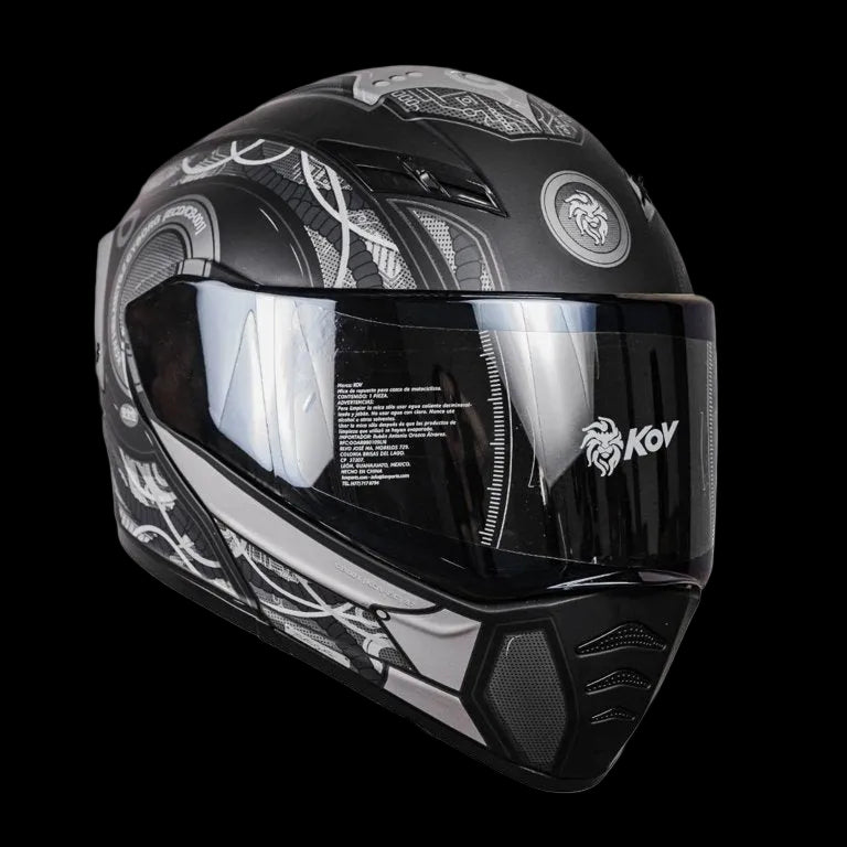 CASCO ESTELAR CYBORG GRIS CON LUZ LED