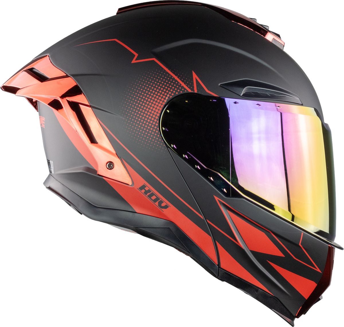 CASCO APOLO ACTIVE NEGRO-ROJO Cascos KOV + de motociclista