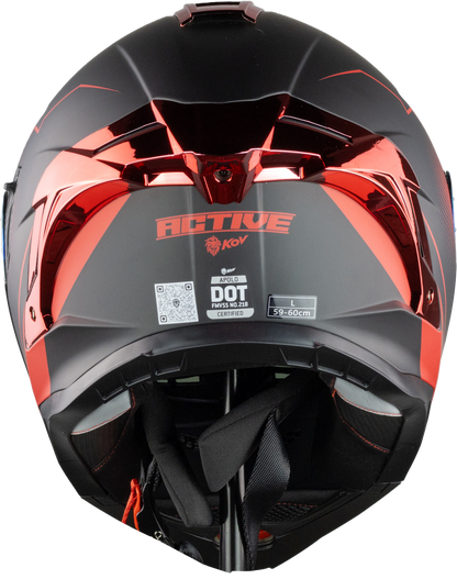 CASCO APOLO ACTIVE NEGRO-ROJO Cascos KOV + de motociclista