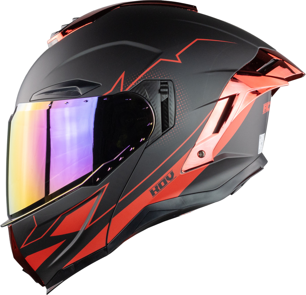CASCO APOLO ACTIVE NEGRO-ROJO Cascos KOV + de motociclista