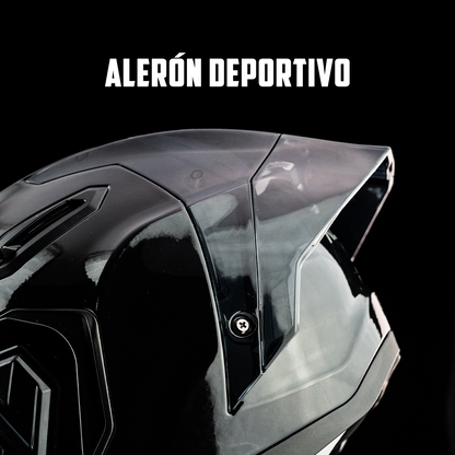 CASCO ALPHA NEGRO GLOSSY 13
