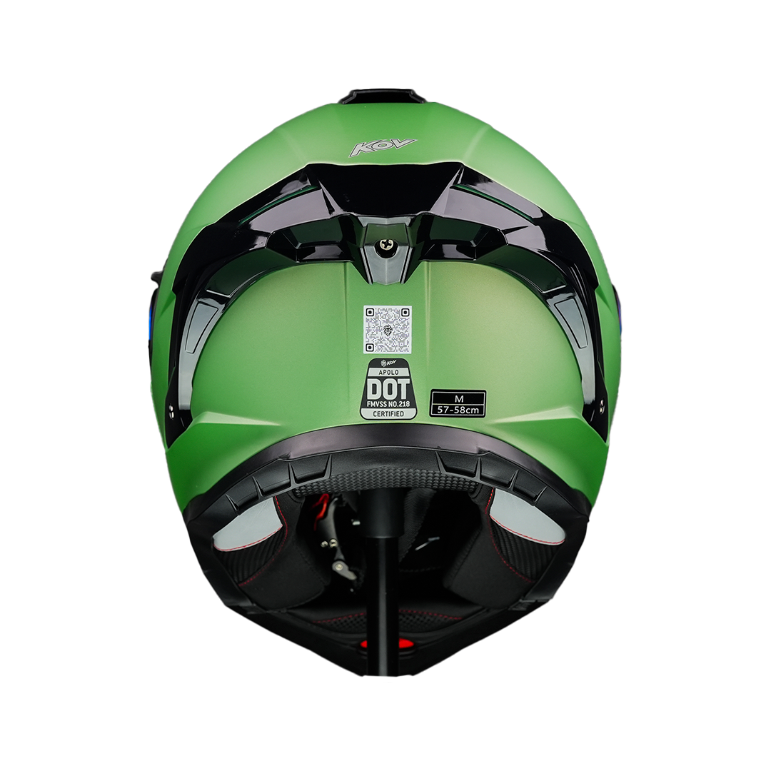CASCO APOLO VERDE Cascos KOV + de motociclista