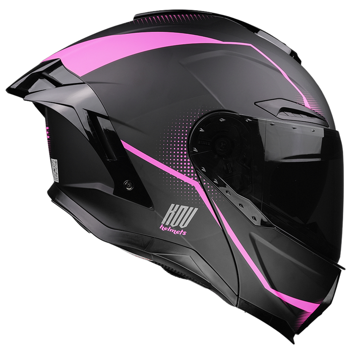 CASCO APOLO NEGRO-ROSA Cascos KOV + de motociclista