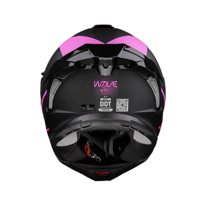 CASCO APOLO NEGRO-ROSA Cascos KOV + de motociclista