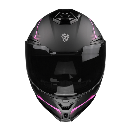 CASCO APOLO NEGRO-ROSA Cascos KOV + de motociclista
