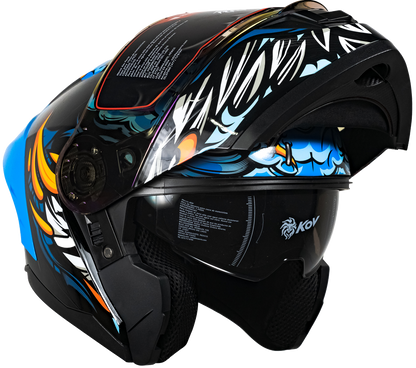 CASCO ZERO RUSH BRAINY AZUL Cascos KOV + de motociclista