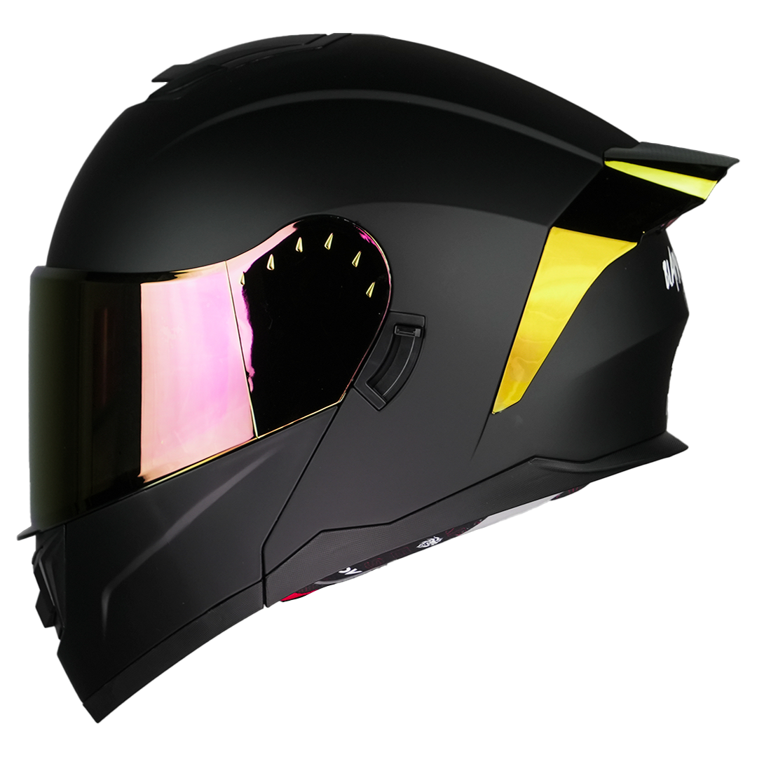 CASCO ZERO BLACK DEMON NEGRO CON LUZ LED Cascos KOV + de motociclista