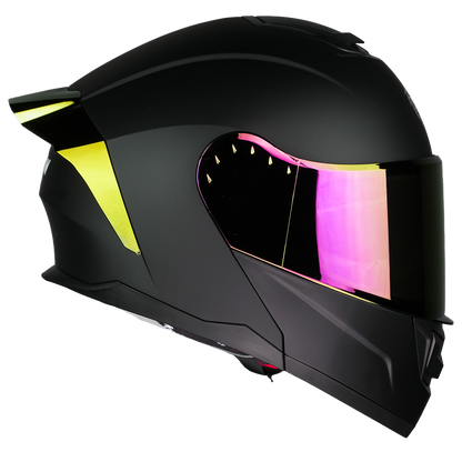 CASCO ZERO BLACK DEMON NEGRO CON LUZ LED Cascos KOV + de motociclista