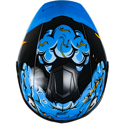 CASCO ZERO RUSH BRAINY AZUL Cascos KOV + de motociclista