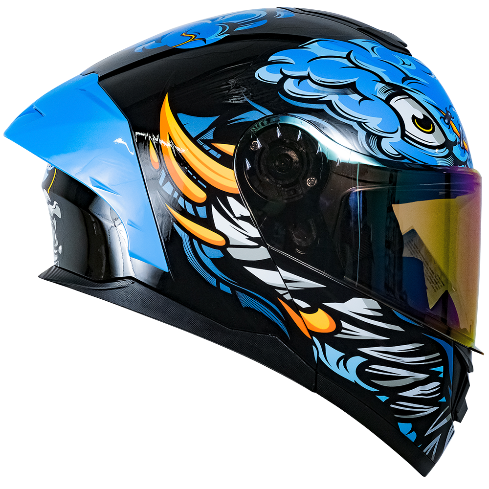 CASCO ZERO RUSH BRAINY AZUL Cascos KOV + de motociclista