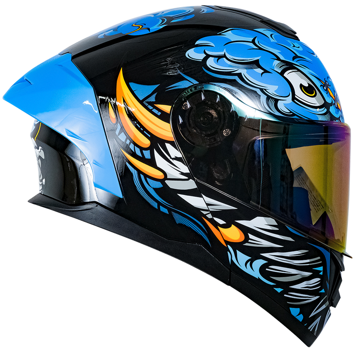 CASCO ZERO RUSH BRAINY AZUL Cascos KOV + de motociclista