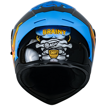 CASCO ZERO RUSH BRAINY AZUL Cascos KOV + de motociclista