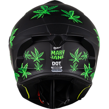 CASCO BUSTER MARY JANE NEGRO MATE FLUORESCENTE Cascos KOV + de motociclista