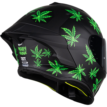 CASCO BUSTER MARY JANE NEGRO MATE FLUORESCENTE Cascos KOV + de motociclista