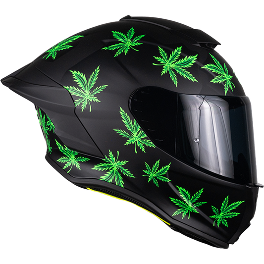 CASCO BUSTER MARY JANE NEGRO MATE FLUORESCENTE Cascos KOV + de motociclista