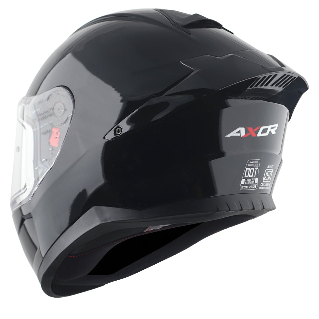 CASCO SABER NEGRO SOLIDO