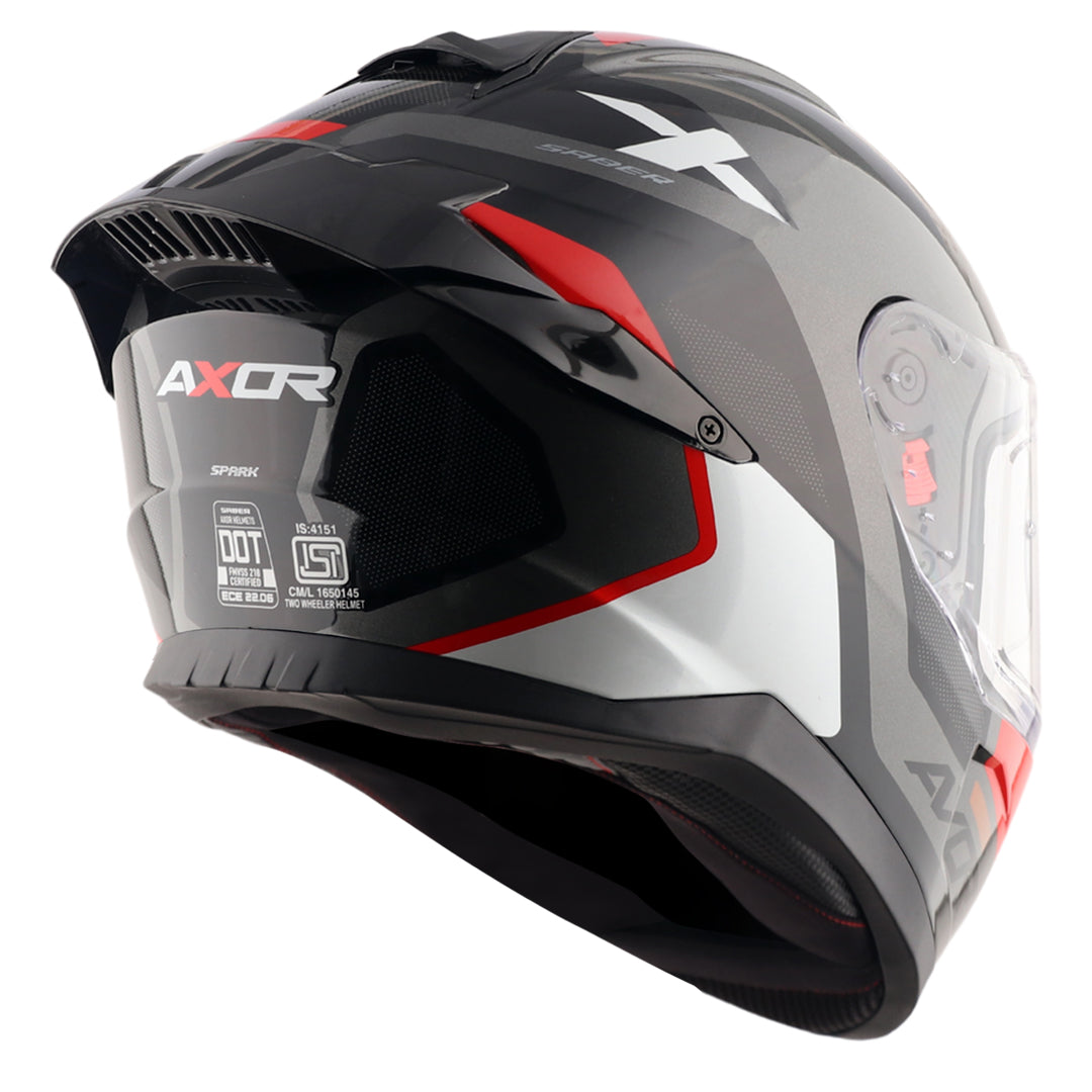 CASCO SABER SPARK NEGRO/ROJO
