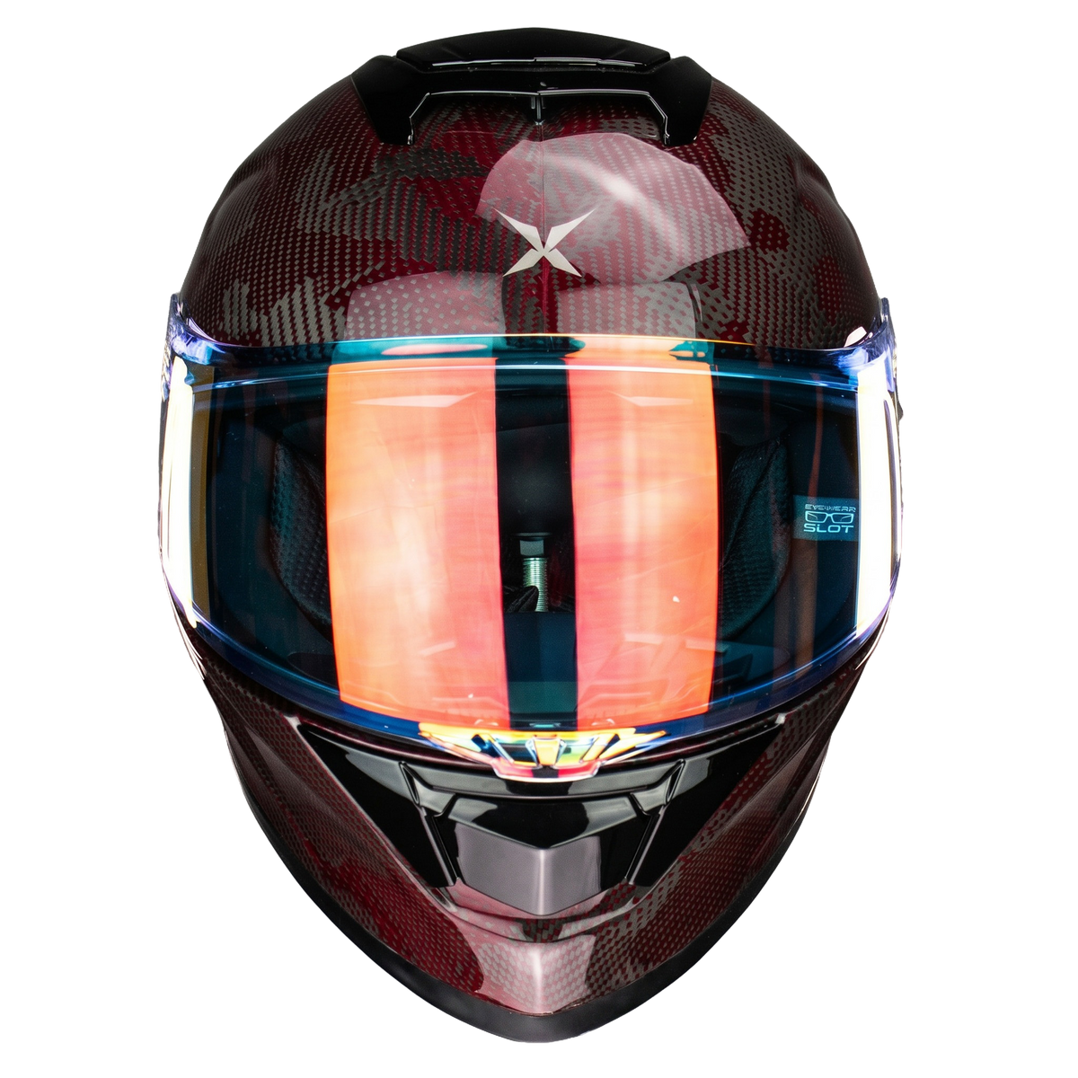 CASCO NEXUS FIBRA DE CARBON ROJO 3