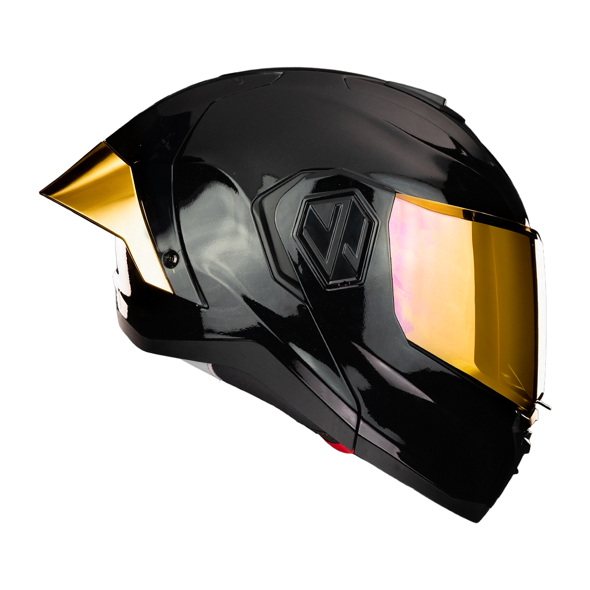 CASCO ALPHA NEGRO DORADO 1