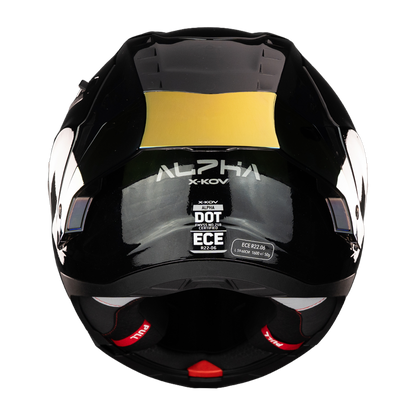 CASCO ALPHA NEGRO DORADO 7