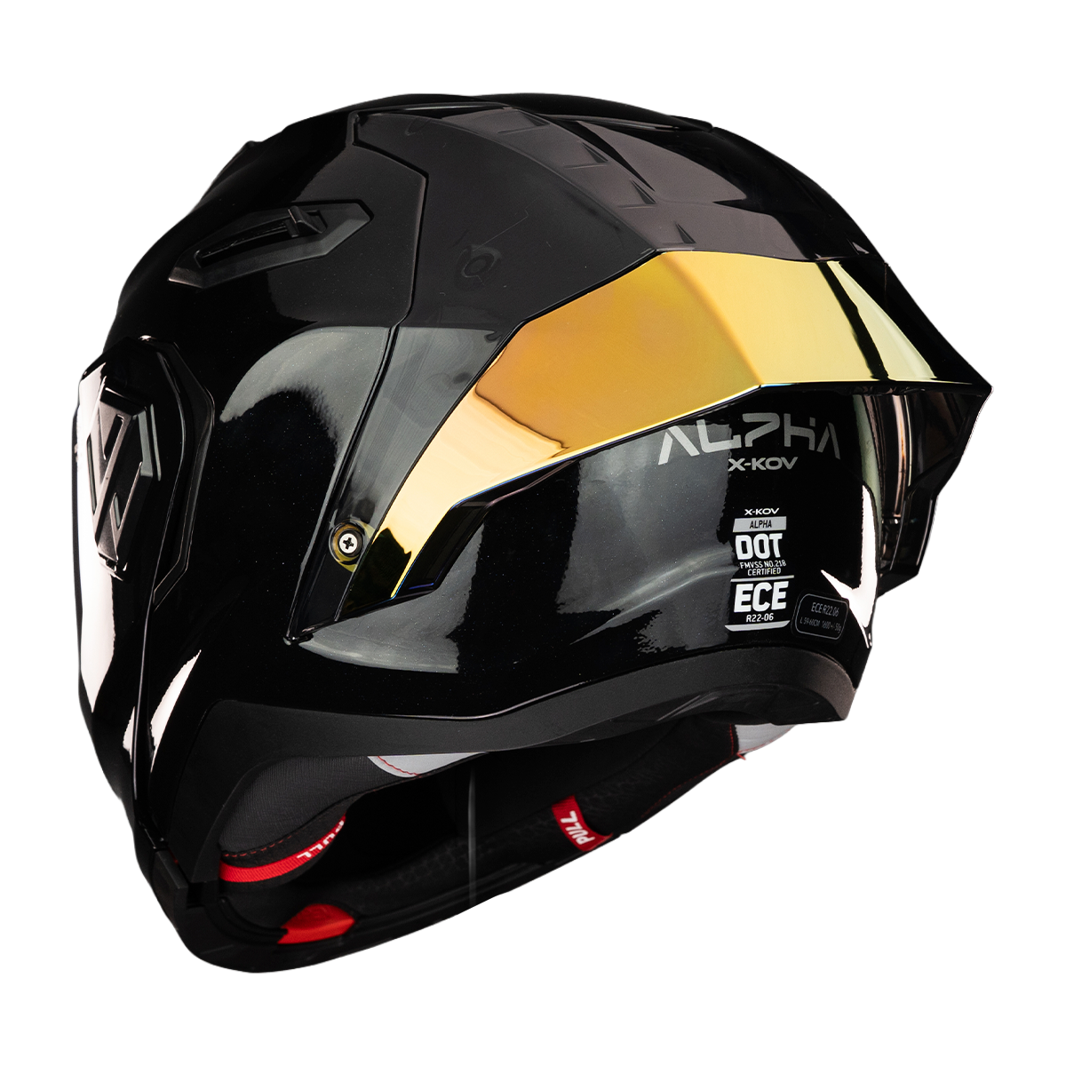 CASCO ALPHA NEGRO DORADO 8