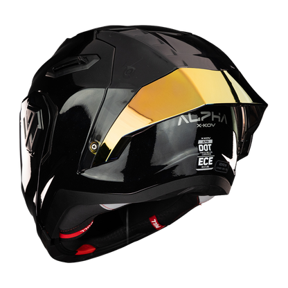 CASCO ALPHA NEGRO DORADO 8
