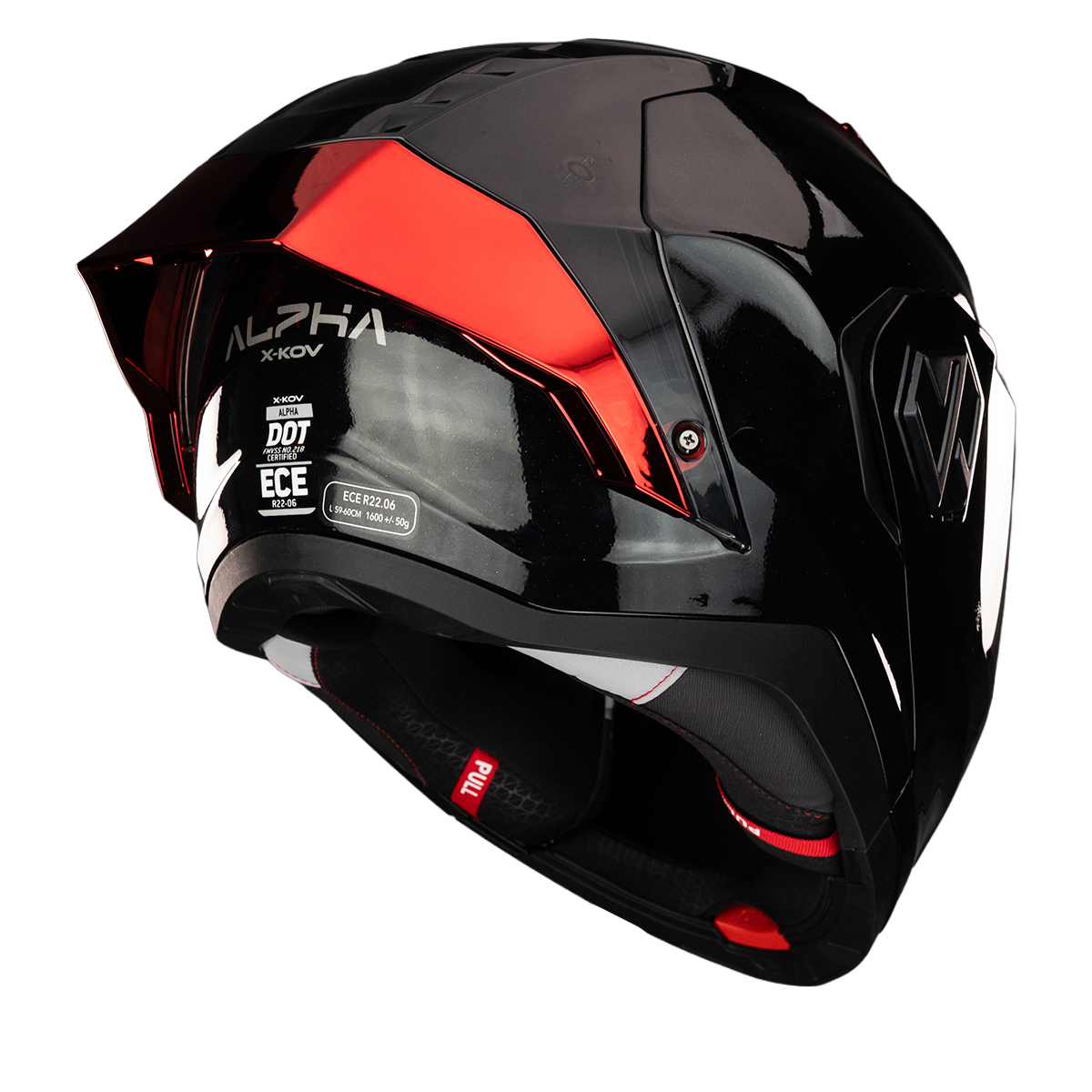 CASCO ALPHA NEGRO ROJO 5
