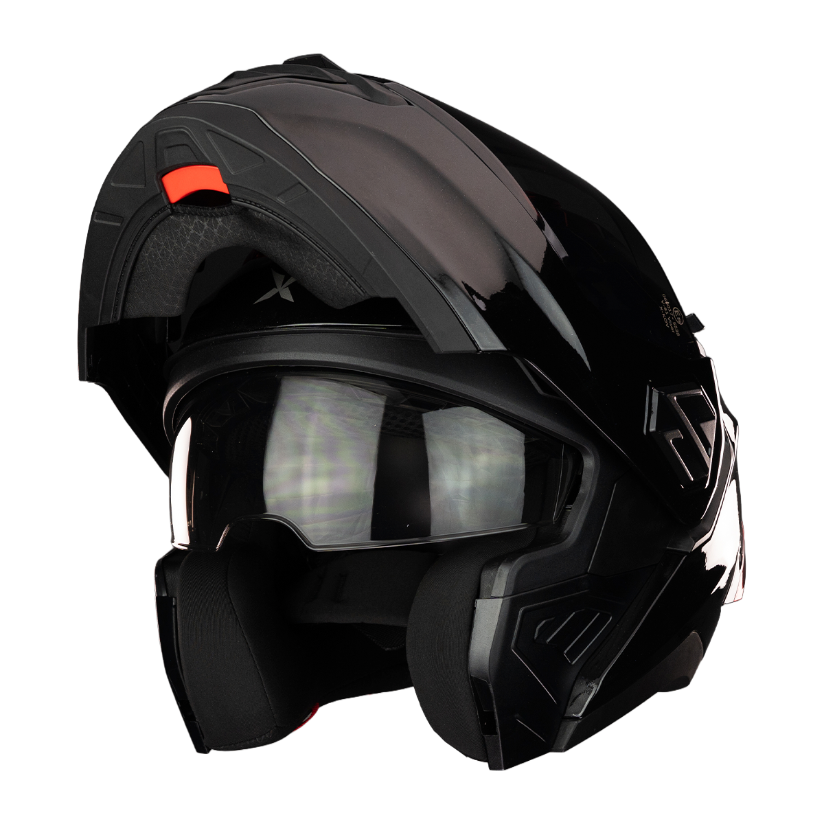 CASCO ALPHA NEGRO ROJO 8