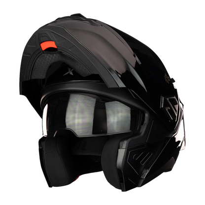 CASCO ALPHA NEGRO ROJO 8