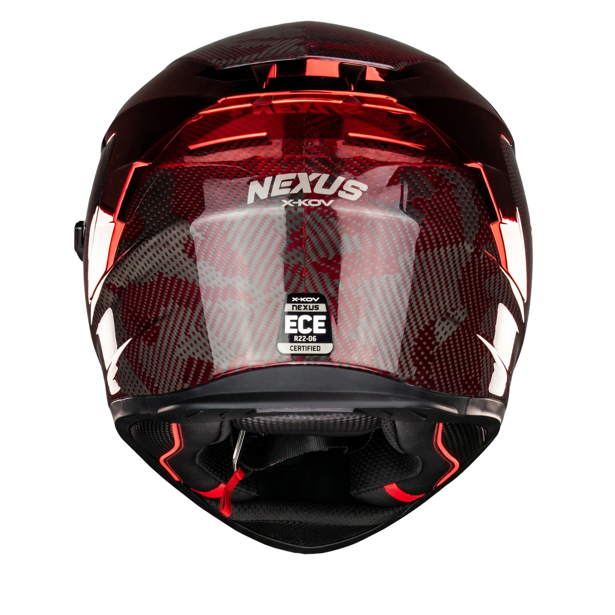 CASCO NEXUS FIBRA DE CARBON ROJO 6