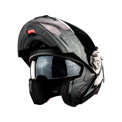 CASCO ALPHA NEGRO GLOSSY 10