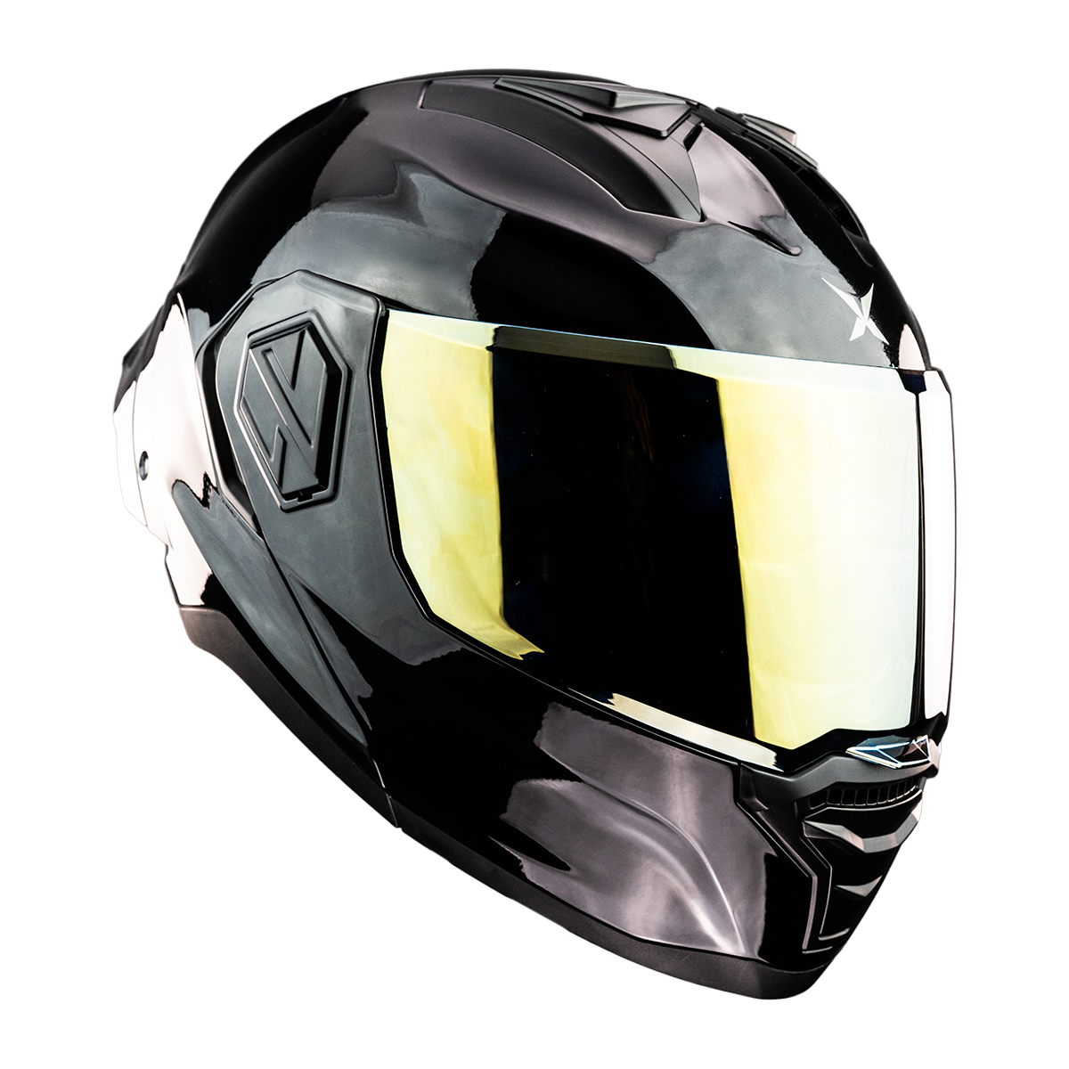 CASCO ALPHA NEGRO GLOSSY 4
