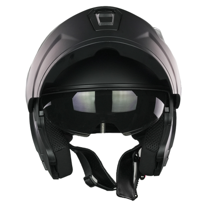 XBULL CASCO BLITZ NEGRO MATE CON LED