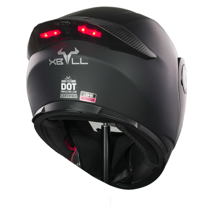 XBULL CASCO BLITZ NEGRO MATE CON LED