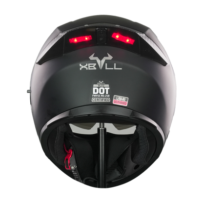 XBULL CASCO BLITZ NEGRO MATE CON LED