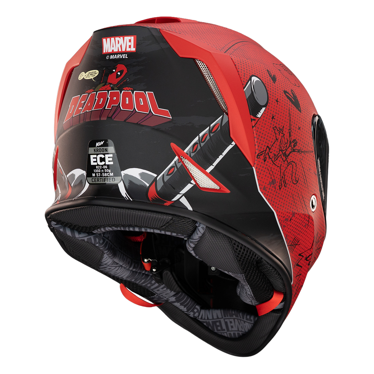 CASCO ECE KROON DEADPOOL MARVEL Cascos KOV + de motociclista